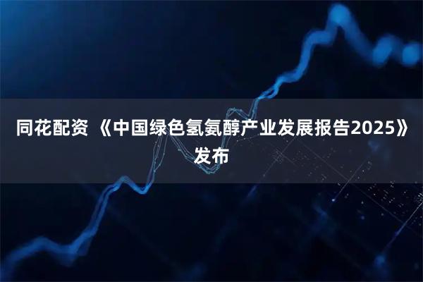 同花配资 《中国绿色氢氨醇产业发展报告2025》发布
